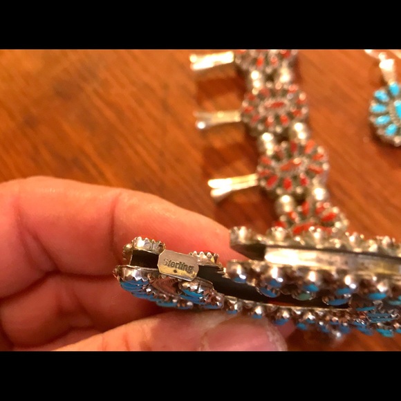 Vintage Navajo Reversible Squash Blossom Set - Picture 3 of 7